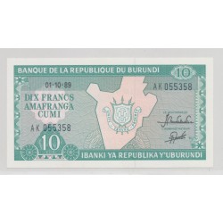 Burundi - 20 Francs - 1.10.1989 - Neuf