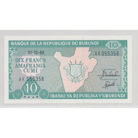 Burundi - 20 Francs - 1.10.1989 - Neuf
