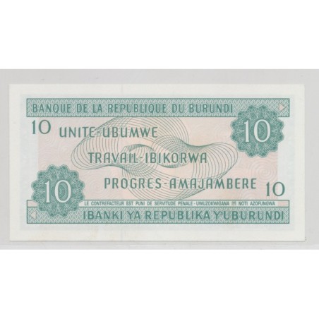 Burundi - 20 Francs - 1.10.1989 - Neuf