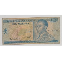 Congo - 10 Makuta - 2.01.1967 - TB
