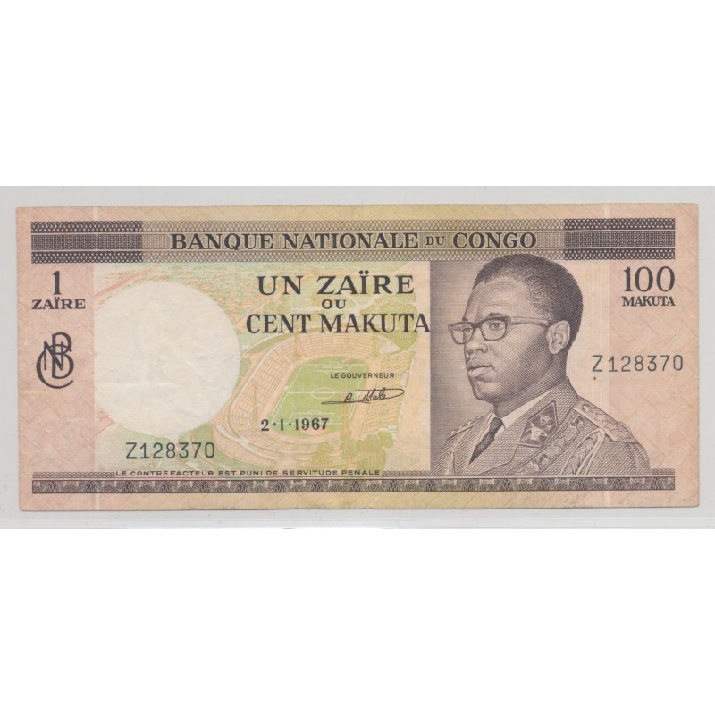 Congo - 100 Makuta-1 Zaire - 2.01.1967 - TTB