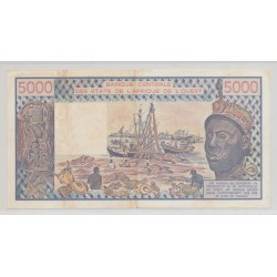 Afrique de l'ouest - 5000 Francs - 1982 A Cote d'ivoire - TTB+ 2
