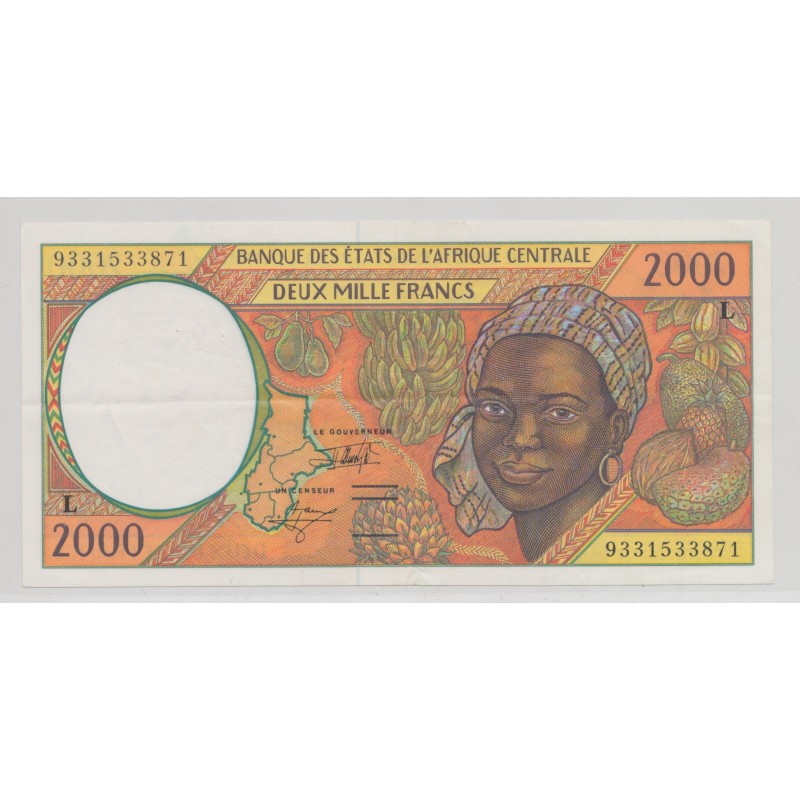 Afrique Centrale - 2000 Francs - Lettre L - TTB+