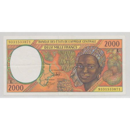 Afrique Centrale - 2000 Francs - Lettre L - TTB+