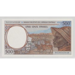 Afrique Centrale - 500 Francs - ND 1997 - Lettre L Gabon - neuf