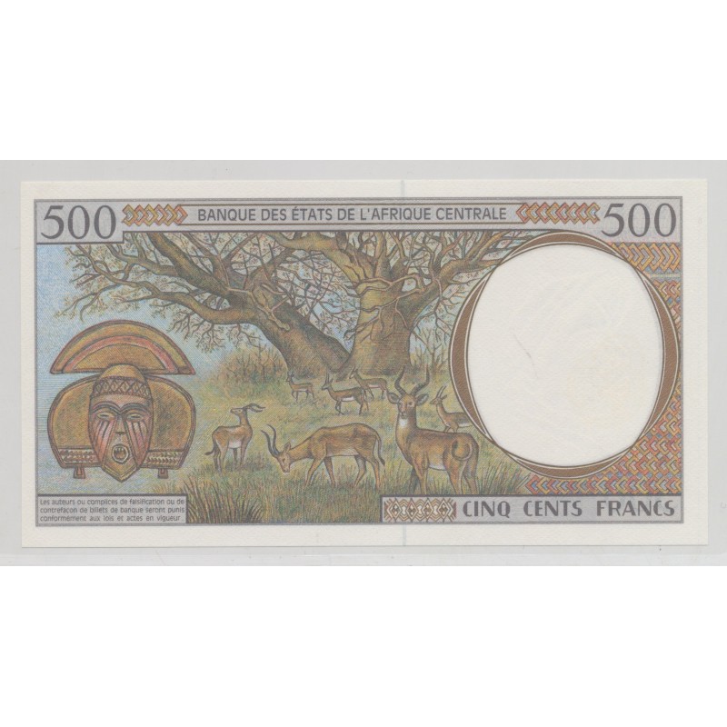 Afrique Centrale - 500 Francs - ND 1997 - Lettre L Gabon - neuf