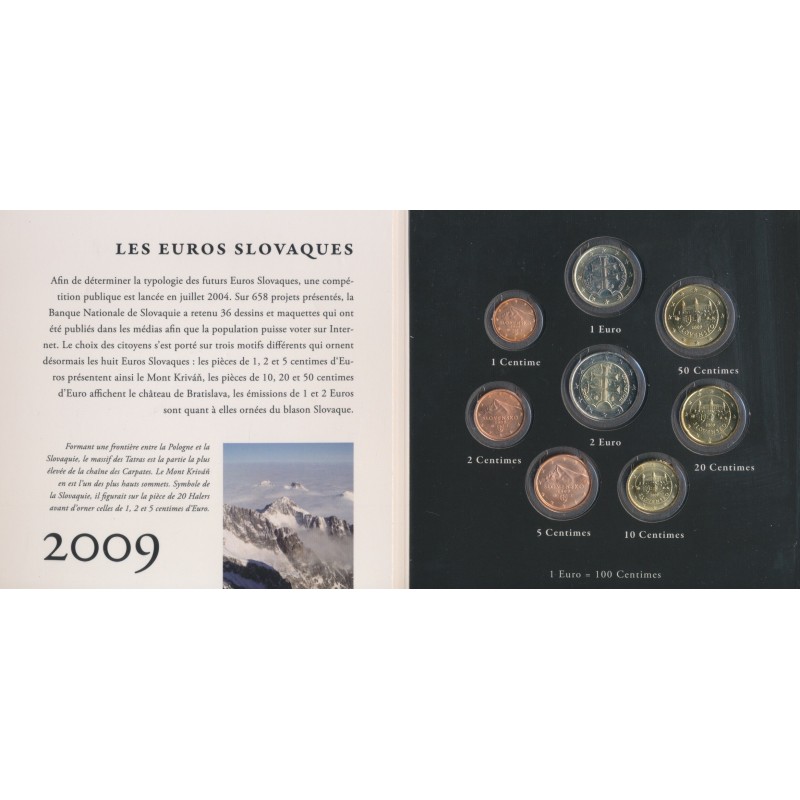Slovaquie - Coffret la couronne Slovaque et Euro - 1993/2009