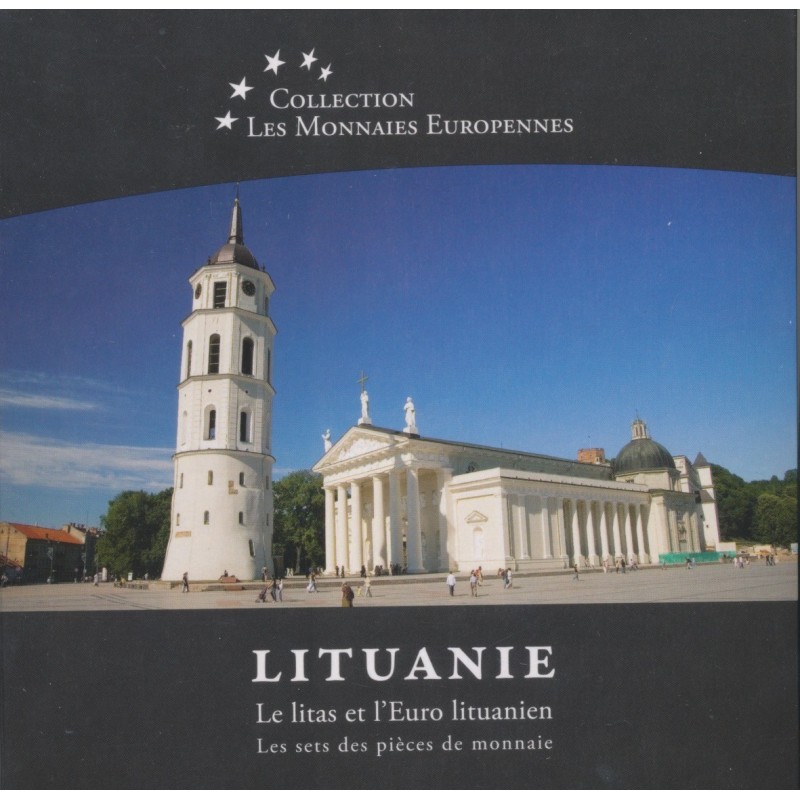 Lituanie - Coffret le Litras et l'euro Lituanien