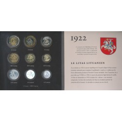 Lituanie - Coffret le Litras et l'euro Lituanien 2