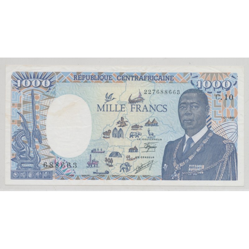 République Centrafricaine - 1000 Francs - 1.01.1990 - TTB+