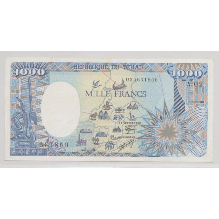 République du Tchad - 1000 Francs - 1.01.1985 - SUP