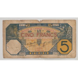 Afrique occidentale - 5 Francs - 16.05.1929 - TB