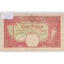 Afrique occidentale - 100 Francs - 24.09.1926 - Dakar - TB