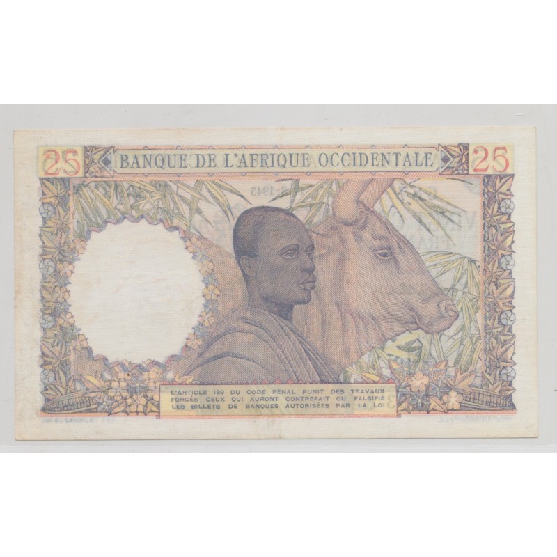 Afrique occidentale - 25 Francs - 17.08.1943 - SPL
