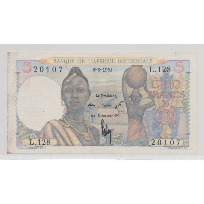 Afrique occidentale - 5 Francs - 8.03.1951 - TTB+