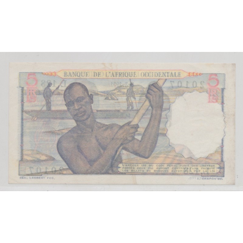 Afrique occidentale - 5 Francs - 8.03.1951 - TTB+