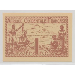 Afrique occidentale Française - 1 Franc 1944 - marron - NEUF
