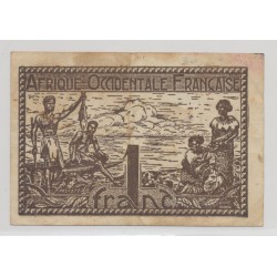Afrique occidentale Française - 1 Franc 1944 - marron - TB+
