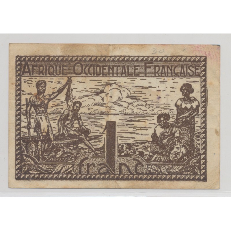 Afrique occidentale Française - 1 Franc 1944 - marron - TB+