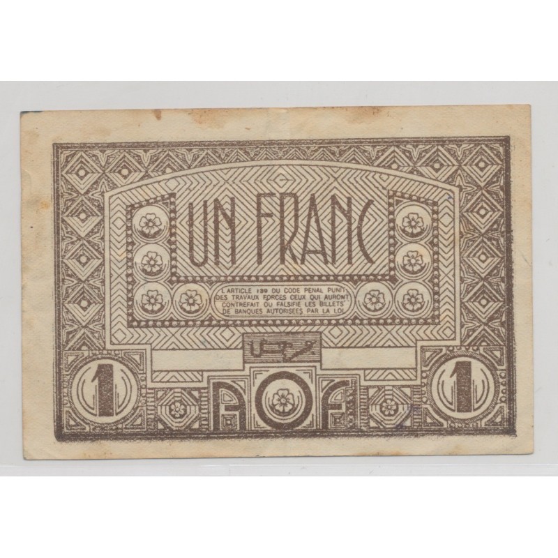 Afrique occidentale Française - 1 Franc 1944 - marron - TB+
