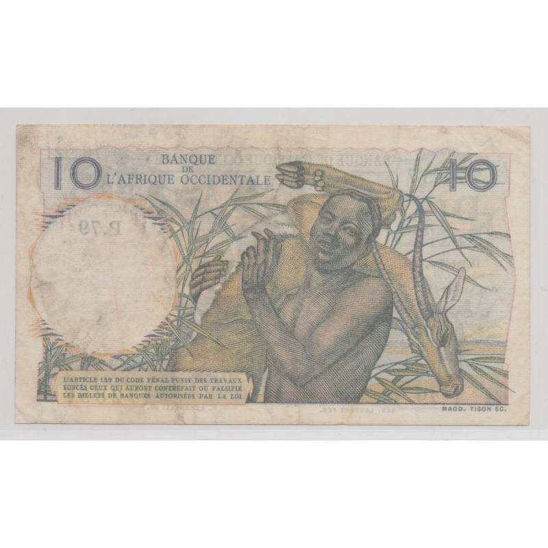 Afrique occidentale - 10 Francs - 30.12.1949 - TTB