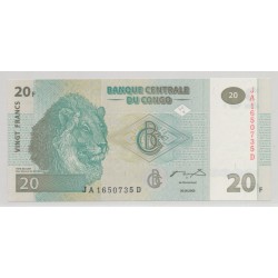 Congo - 20 Francs - 30.06.2003 - Neuf