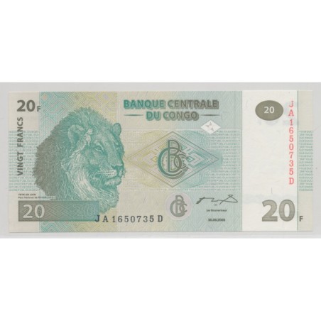 Congo - 20 Francs - 30.06.2003 - Neuf