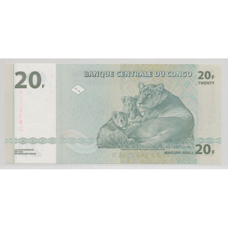 Congo - 20 Francs - 30.06.2003 - Neuf