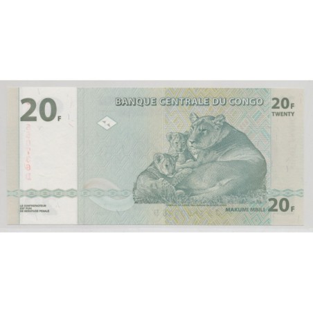 Congo - 20 Francs - 30.06.2003 - Neuf