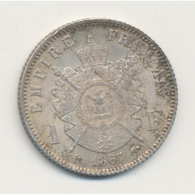 Napoléon III - 1 Franc - 1867 K Bordeaux - TTB+