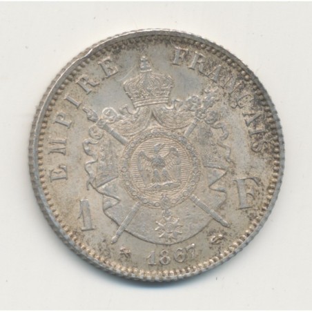 Napoléon III - 1 Franc - 1867 K Bordeaux - TTB+