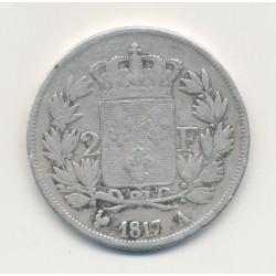 Louis XVIII - 2 Francs - 1817 A Paris - B/TB 2
