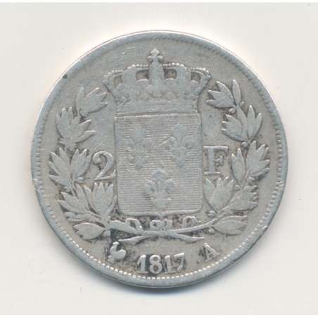 Louis XVIII - 2 Francs - 1817 A Paris - B/TB