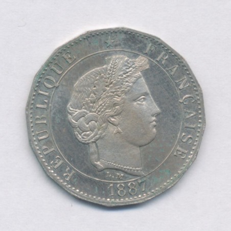 Essai - 5 Centimes Merley - 1887 A - maillechort - SPL