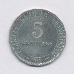 Essai - 5 Centimes Merley - 1887 A - maillechort - SPL 2