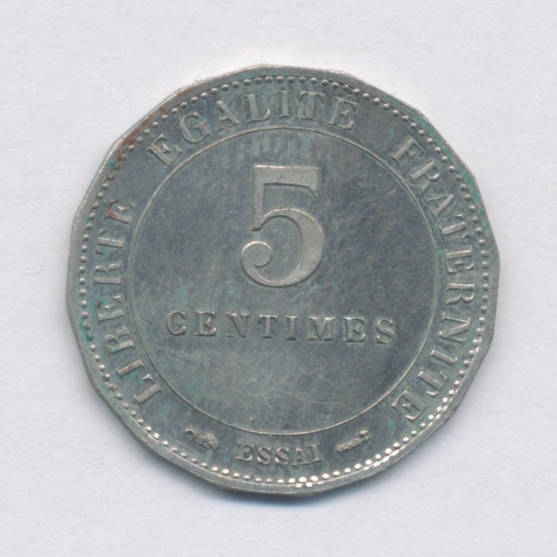 Essai - 5 Centimes Merley - 1887 A - maillechort - SPL