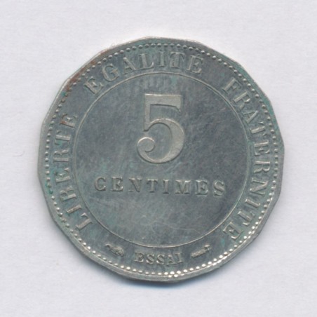 Essai - 5 Centimes Merley - 1887 A - maillechort - SPL