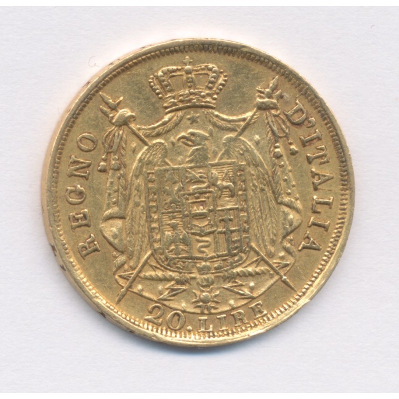 Italie - 20 Lires 1808 M Milan - Napoleone imperatore - TB+/TTB