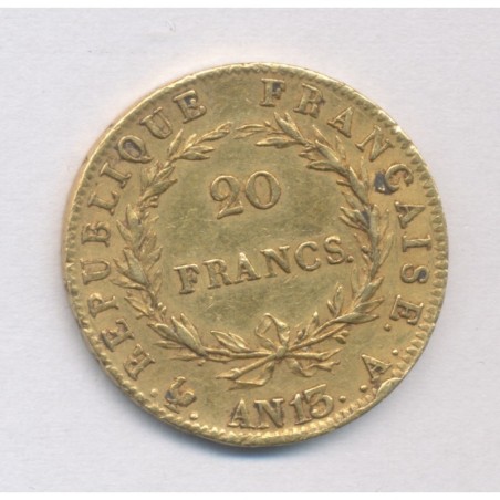 Napoléon empereur - 20 Francs - AN 13 A Paris - TTB