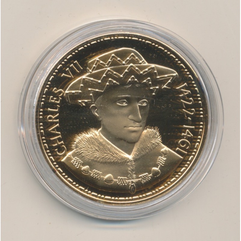 Médaille - Charles VII - Collection Rois de France - vermeil 