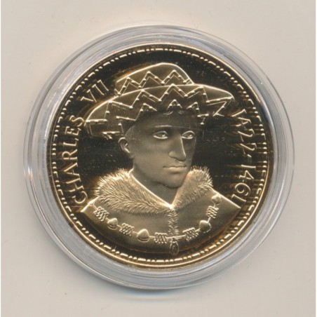 Médaille - Charles VII - Collection Rois de France - vermeil 