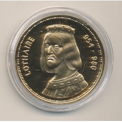 Médaille - Lothaire - Collection Rois de France - vermeil 