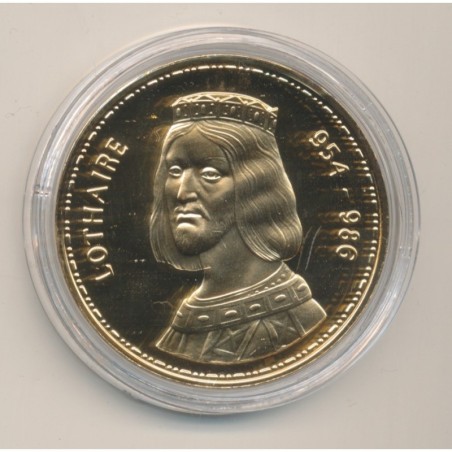 Médaille - Lothaire - Collection Rois de France - vermeil 