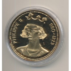Médaille - Philippe II - Collection Rois de France - vermeil 