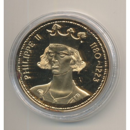 Médaille - Philippe II - Collection Rois de France - vermeil 