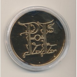 Médaille - Louis VII - Collection Rois de France - vermeil  2