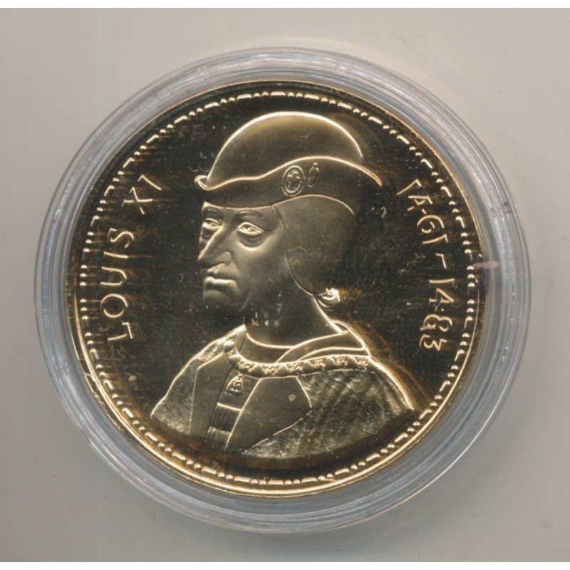 Médaille - Louis XI - Collection Rois de France - vermeil 