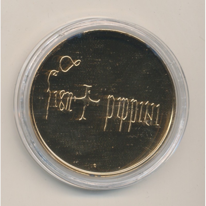 Médaille - Pépin le bref - Collection Rois de France - vermeil 