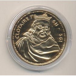 Médaille - Clotaire 1er - Collection Rois de France - vermeil 