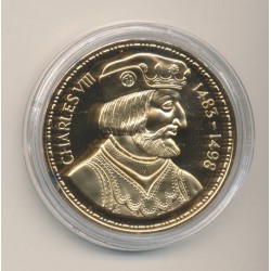 Médaille - Charles VIII - Collection Rois de France - vermeil 